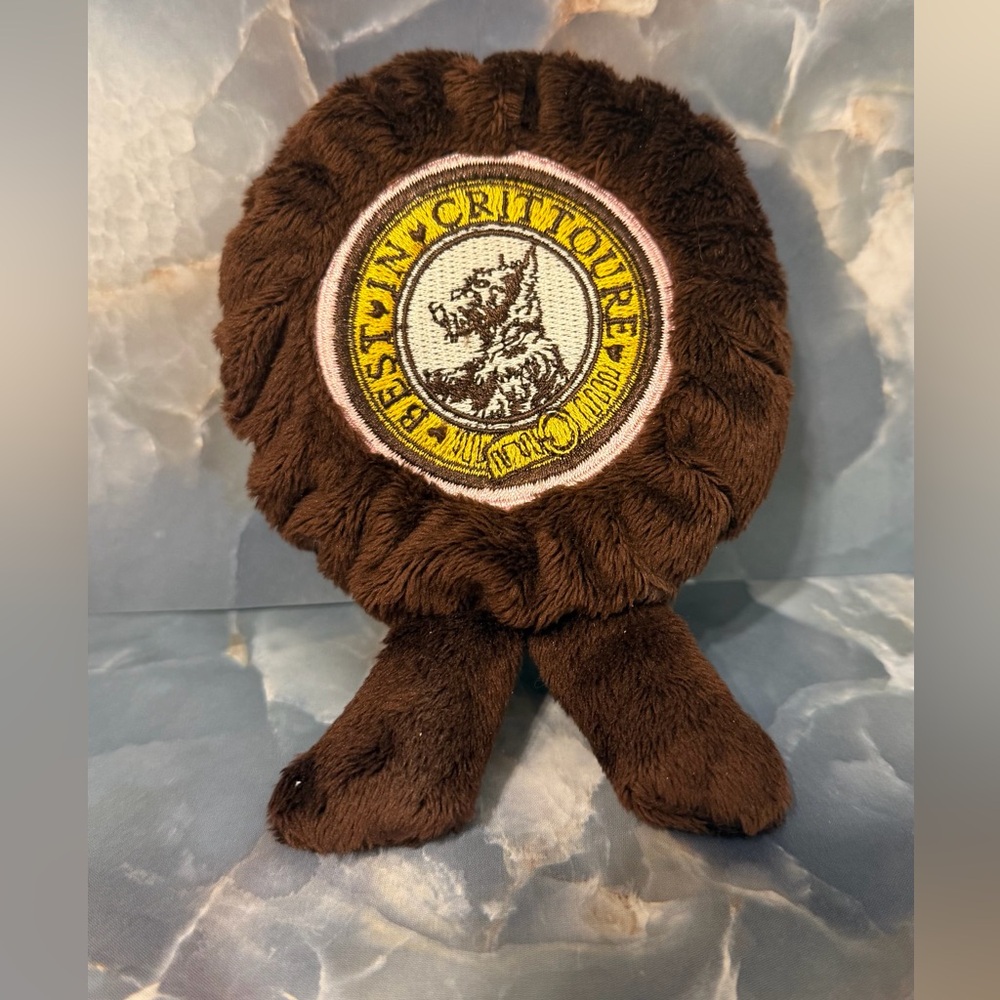 Juicy Couture/ Crittoure Brown Plush Doggie Toy - Award Ribbon Design